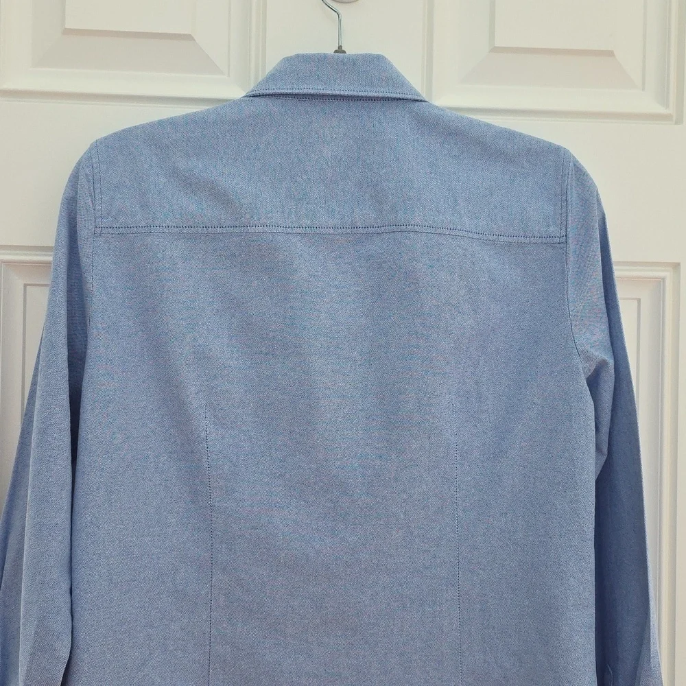 J. Crew Blue Cotton Blouse. Size Small